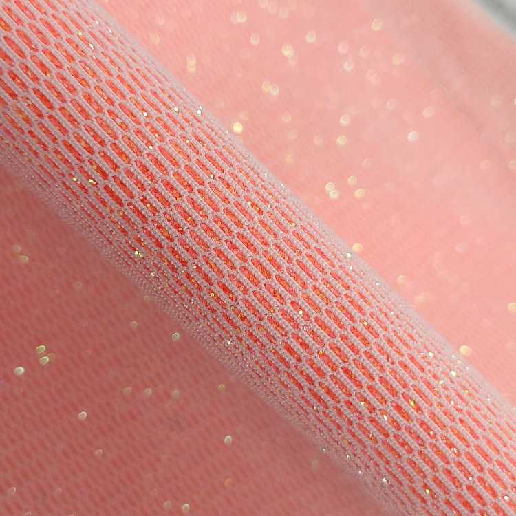 Shiny Sandwich Air Mesh Fabric